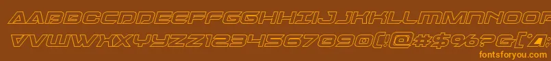 Dameronboldoutital Font – Orange Fonts on Brown Background