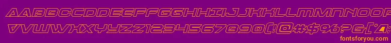 Dameronboldoutital Font – Orange Fonts on Purple Background