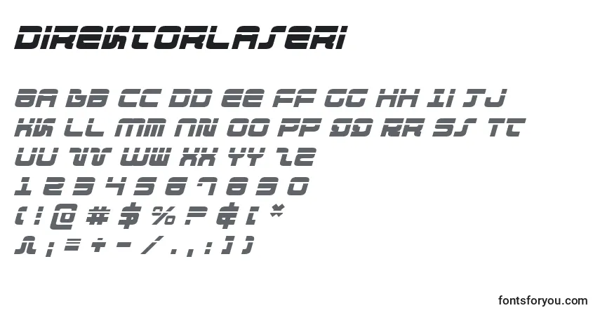 Fuente Direktorlaseri - alfabeto, números, caracteres especiales