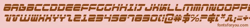フォントDirektorlaseri – ピンクの背景に茶色のフォント