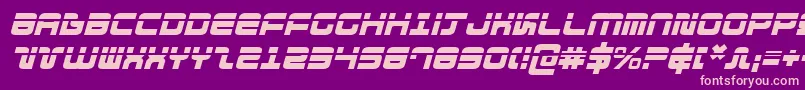 Direktorlaseri-fontti – vaaleanpunaiset fontit violetilla taustalla
