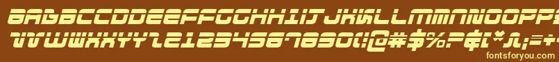 Шрифт Direktorlaseri – жёлтые шрифты на коричневом фоне