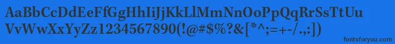 KeplerstdSemiboldscncapt Font – Black Fonts on Blue Background