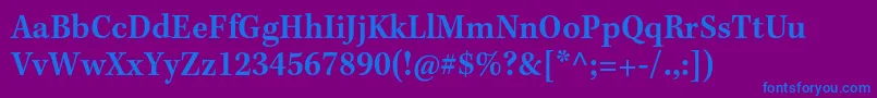 KeplerstdSemiboldscncapt Font – Blue Fonts on Purple Background