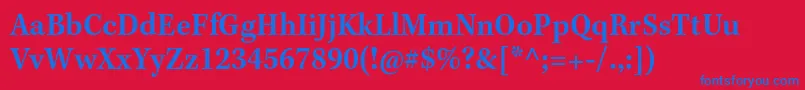 KeplerstdSemiboldscncapt Font – Blue Fonts on Red Background