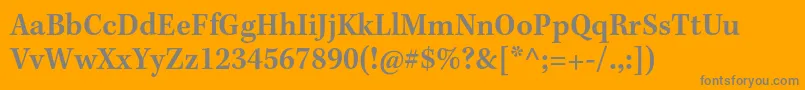 KeplerstdSemiboldscncapt Font – Gray Fonts on Orange Background