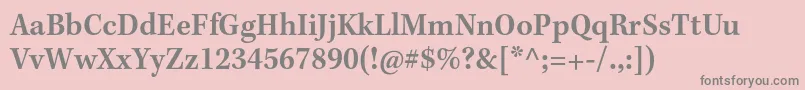 KeplerstdSemiboldscncapt Font – Gray Fonts on Pink Background
