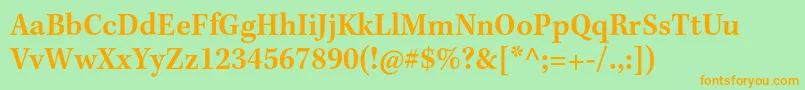 KeplerstdSemiboldscncapt Font – Orange Fonts on Green Background