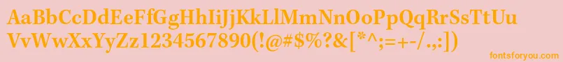 KeplerstdSemiboldscncapt Font – Orange Fonts on Pink Background