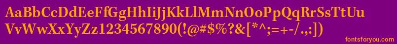 KeplerstdSemiboldscncapt Font – Orange Fonts on Purple Background