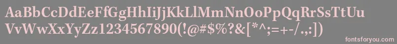 KeplerstdSemiboldscncapt Font – Pink Fonts on Gray Background