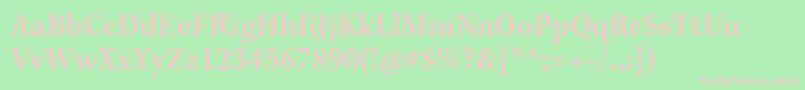 KeplerstdSemiboldscncapt Font – Pink Fonts on Green Background