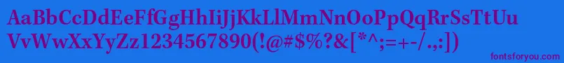 KeplerstdSemiboldscncapt Font – Purple Fonts on Blue Background