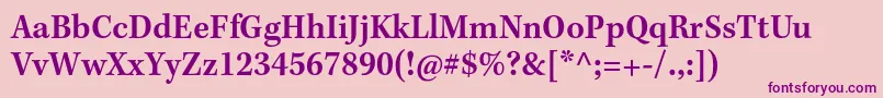 KeplerstdSemiboldscncapt Font – Purple Fonts on Pink Background