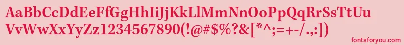 KeplerstdSemiboldscncapt Font – Red Fonts on Pink Background