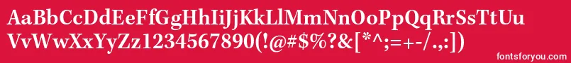 KeplerstdSemiboldscncapt Font – White Fonts on Red Background