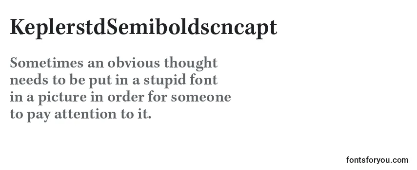 Review of the KeplerstdSemiboldscncapt Font