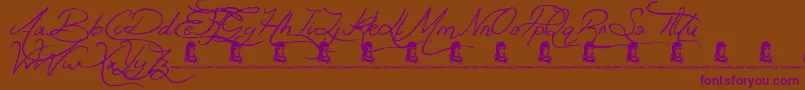 GetRicher Font – Purple Fonts on Brown Background