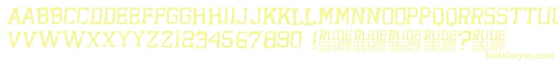 RudeCollege-fontti – keltaiset fontit