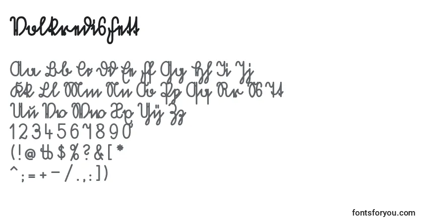 Czcionka VolkredisFett – alfabet, cyfry, specjalne znaki