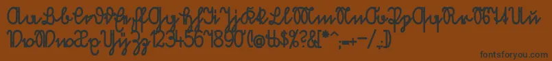 VolkredisFett Font – Black Fonts on Brown Background