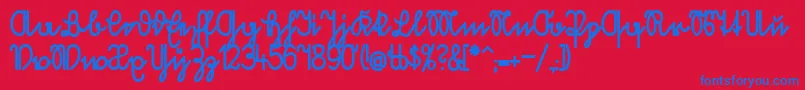 Шрифт VolkredisFett – синие шрифты на красном фоне