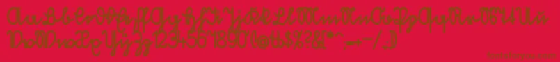 More about VolkredisFett Font VolkredisFett Font – Brown Fonts on Red Background