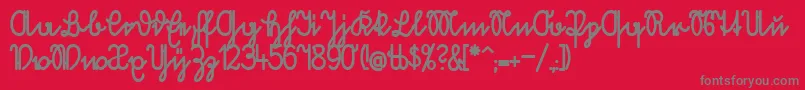 VolkredisFett Font – Gray Fonts on Red Background