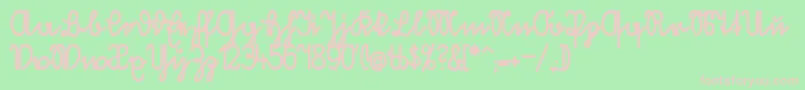 VolkredisFett Font – Pink Fonts on Green Background