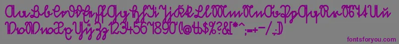 VolkredisFett Font – Purple Fonts on Gray Background