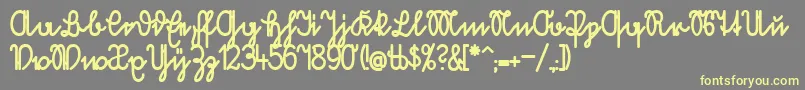VolkredisFett Font – Yellow Fonts on Gray Background
