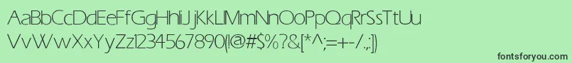 EricLight Font – Black Fonts on Green Background