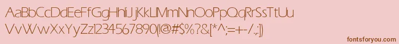 fuente EricLight – Fuentes Marrones Sobre Fondo Rosa