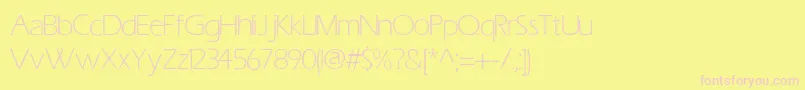 EricLight Font – Pink Fonts on Yellow Background