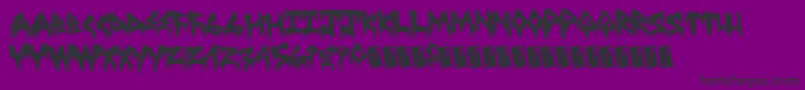 Treehaushorror Font – Black Fonts on Purple Background