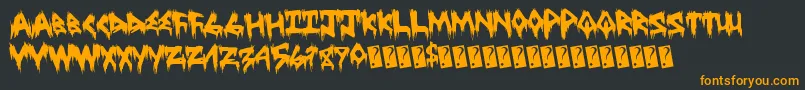 Treehaushorror Font – Orange Fonts on Black Background