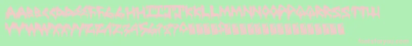 Treehaushorror Font – Pink Fonts on Green Background