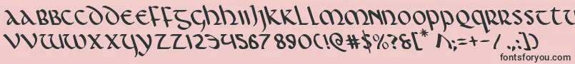 フォントFoucaultleft – ピンクの背景に黒い文字