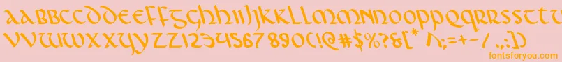 Foucaultleft Font – Orange Fonts on Pink Background