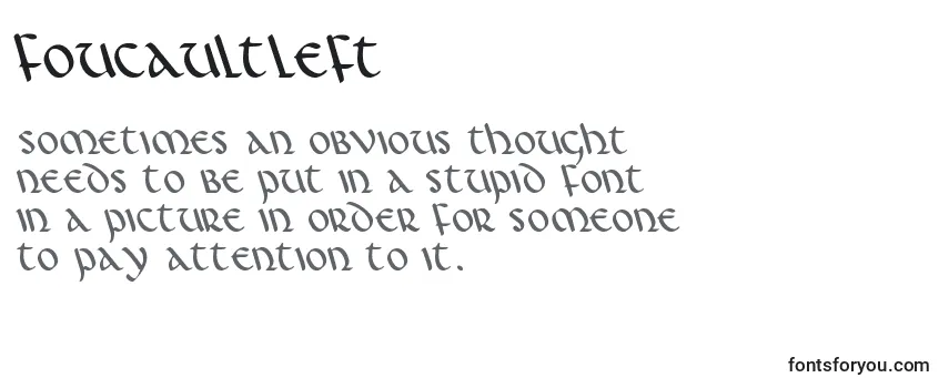 Review of the Foucaultleft Font