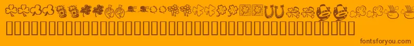 KrStPatricksDayDings Font – Brown Fonts on Orange Background