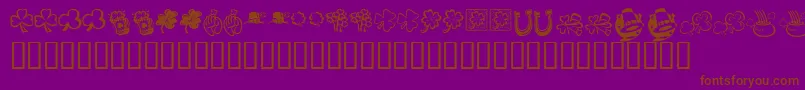 KrStPatricksDayDings Font – Brown Fonts on Purple Background