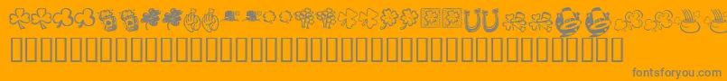 KrStPatricksDayDings Font – Gray Fonts on Orange Background