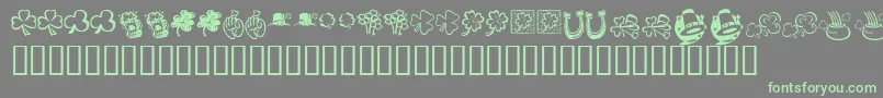 KrStPatricksDayDings Font – Green Fonts on Gray Background