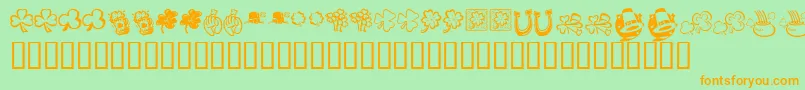 KrStPatricksDayDings Font – Orange Fonts on Green Background