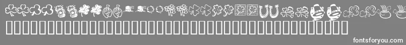 KrStPatricksDayDings Font – White Fonts on Gray Background