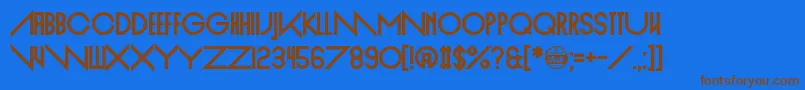 EmpireStraight Font – Brown Fonts on Blue Background