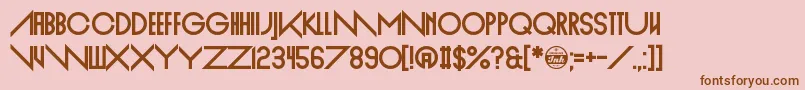 EmpireStraight Font – Brown Fonts on Pink Background