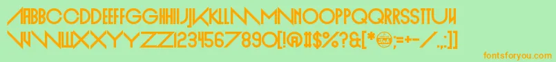 EmpireStraight Font – Orange Fonts on Green Background