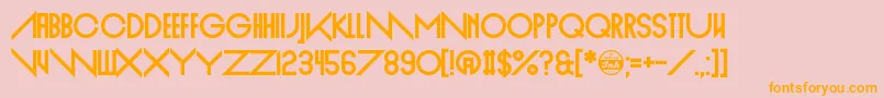 EmpireStraight Font – Orange Fonts on Pink Background